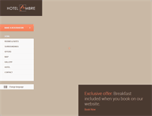 Tablet Screenshot of hotelambreparis.com